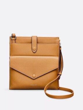 Radley London Wilton Way Small Sling Crossbody Pebbled Leather Bag British Tan